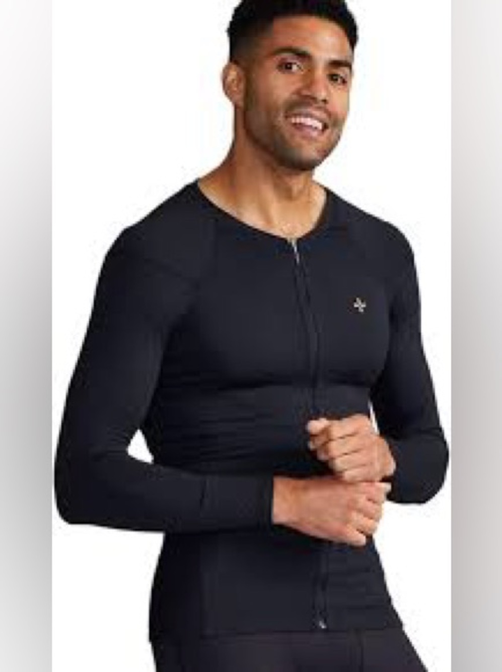 Tommie Copper Shirt Men Black Full Back Support Long Sleeve Compression Sz XL
